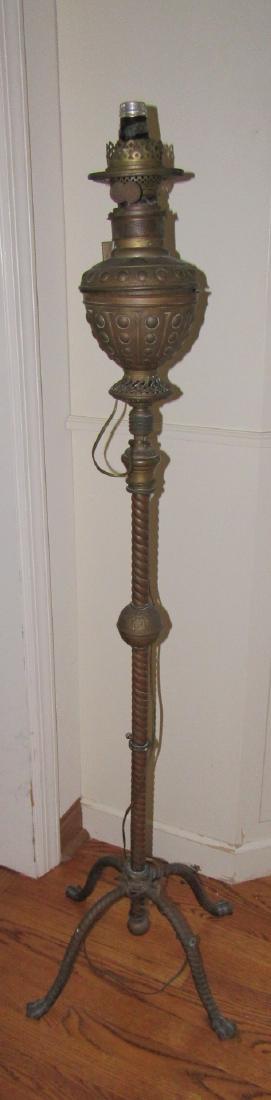 Heavy Brass Rochester Electrified Piano Floor Lamp: Approx. 53 1/2" tall.