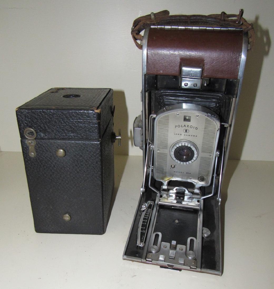 Polaroid Land Camera Model 95a & Box Camera (1 of 2)