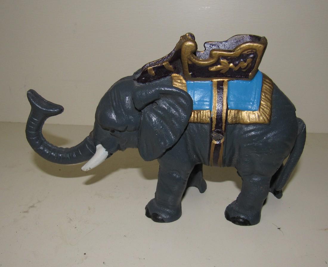Cast Iron Circus Elephant Mechanical Bank (1 of 2)
