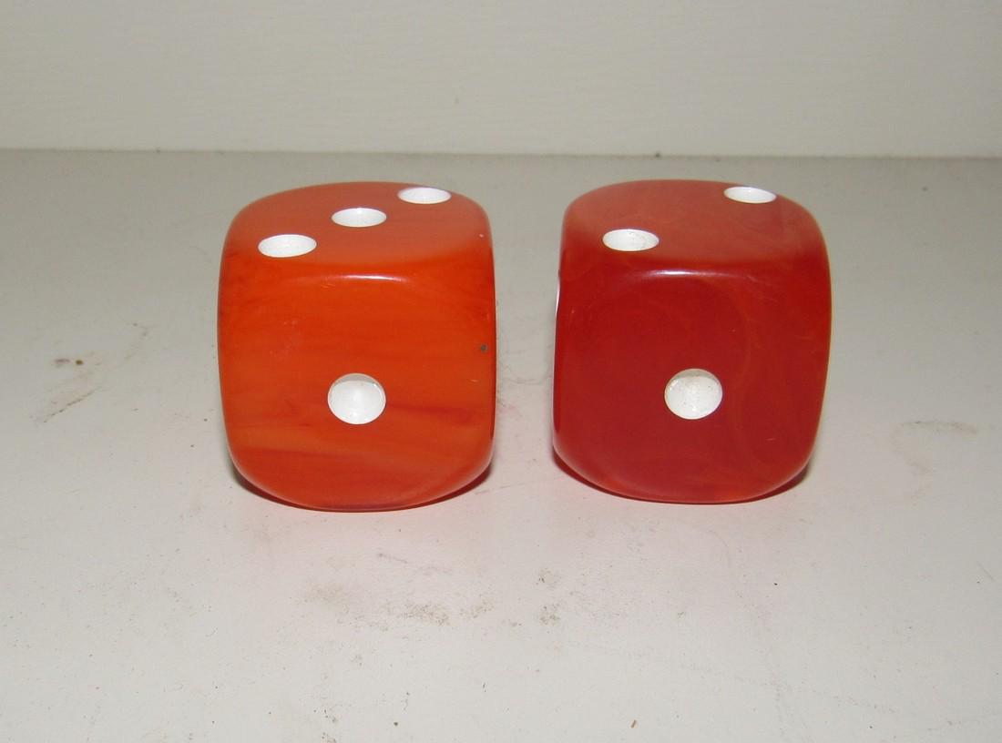 2 Large Dice: Approx 1 3/8" square