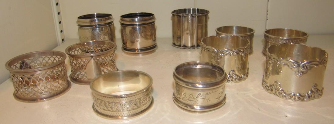 Silver Plated Napkin Ring Holders One Sterling Silver (1 of 2)