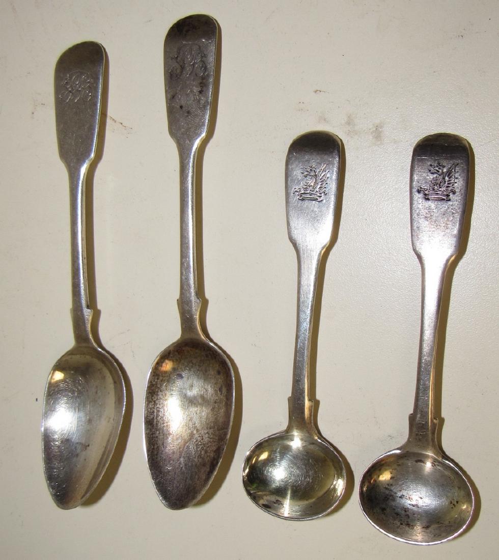4 Coin Silver Spoons Monogrammed (1 of 5)