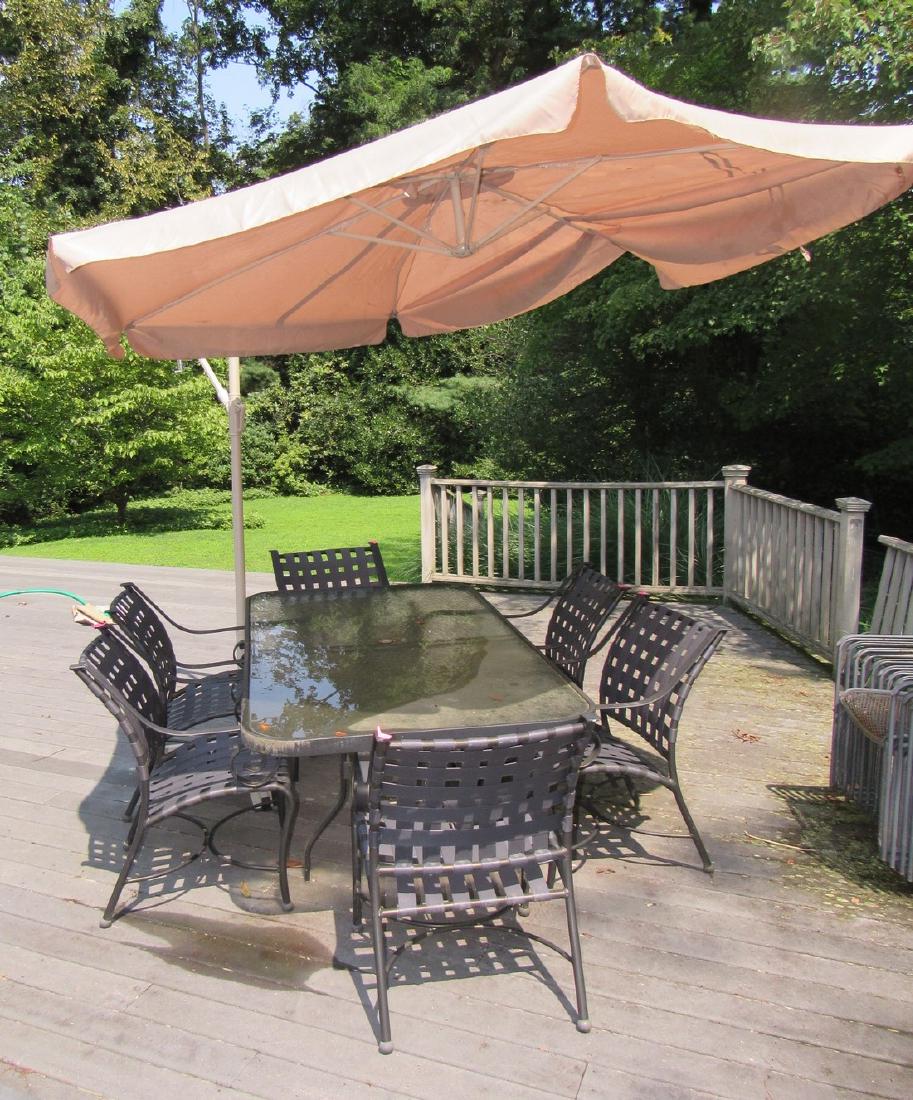 Aluminum Patio Table with 6 Chairs and Umbrella (1 of 5)