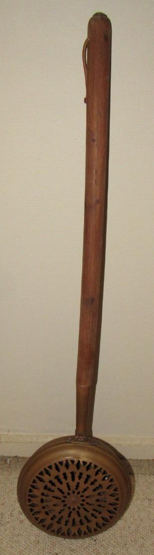 Brass Bed Warmer: Approx. 36" long and 9" in diameter