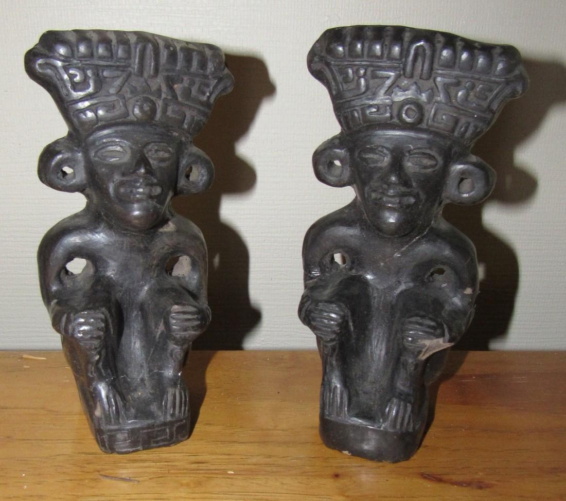Antique Pottery Oriental Figures (1 of 6)
