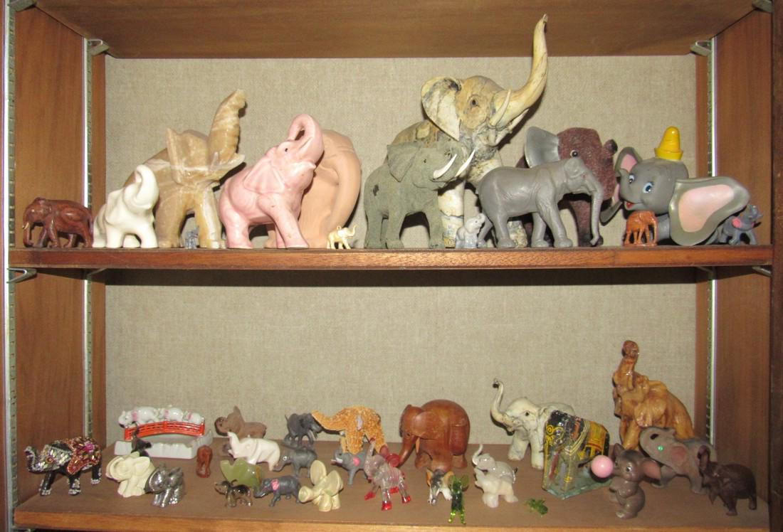 Large Lot of Vintage Elephant Knick Knacks (1 of 5)