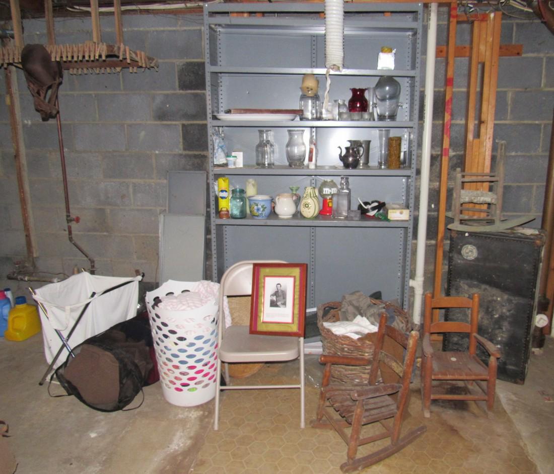 Metal Shelf Wardrobe Trunk Childs Rockers (1 of 5)