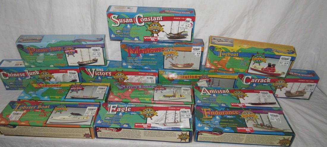 14 Woodrafter Boat Kits: Getting all 14 kits pictured.
