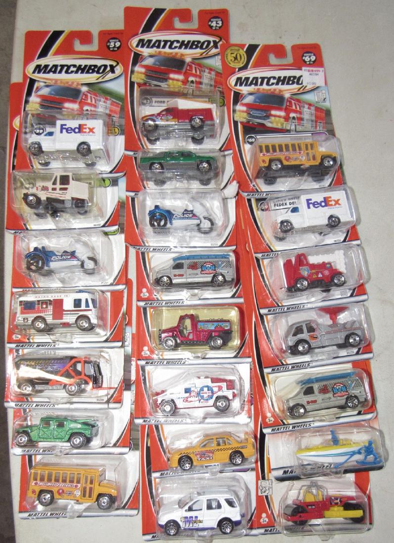 22 Vintage Matchbox Toy Cars in Blister Packs