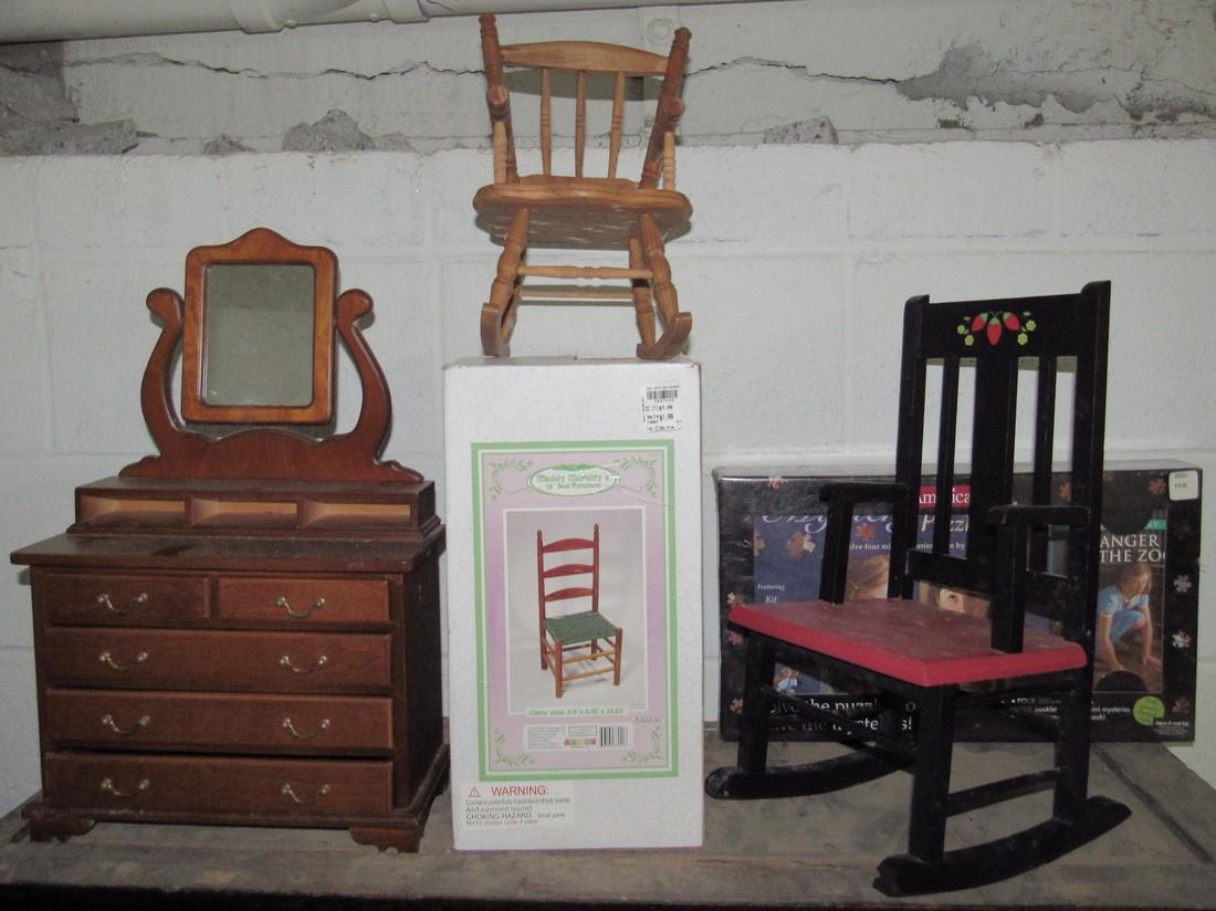 American Girl Doll Puzzles Rockers Chairs & Dresser (1 of 2)
