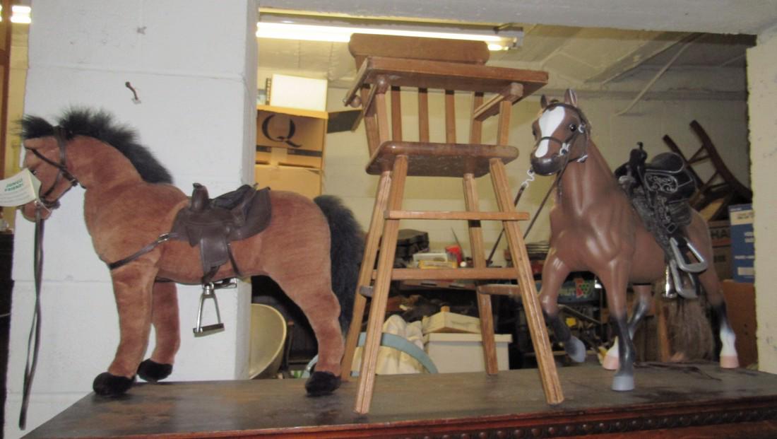 Battat & Jungle Friends Horses with Doll High Chair: High Chair is approx. 26" tall
