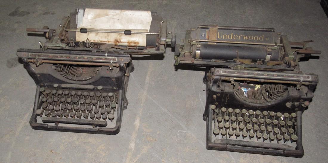 2 Antique Underwood Typewriters: Getting both pictured in untested condition