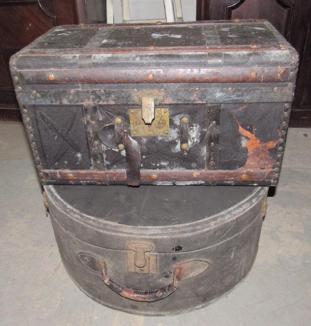 Antique 1870 Patent Trunk & Luggage (1 of 8)