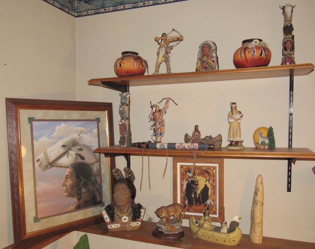 Indian Figures Knick Knack Print Pottery (1 of 8)