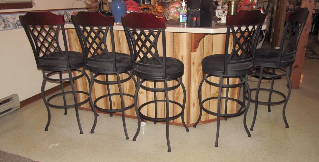 6 Metal Bar Stools (1 of 3)