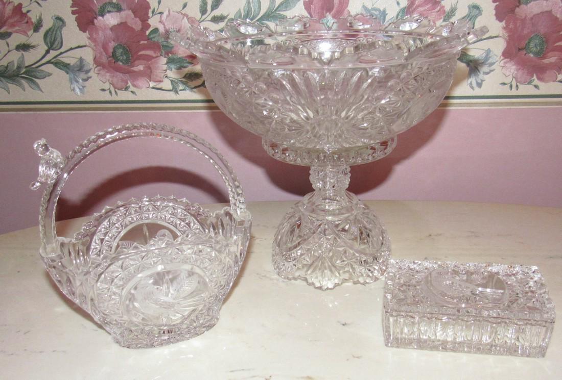 Hofbauer Crystal Compote Basket and Covered Dish (1 of 6)