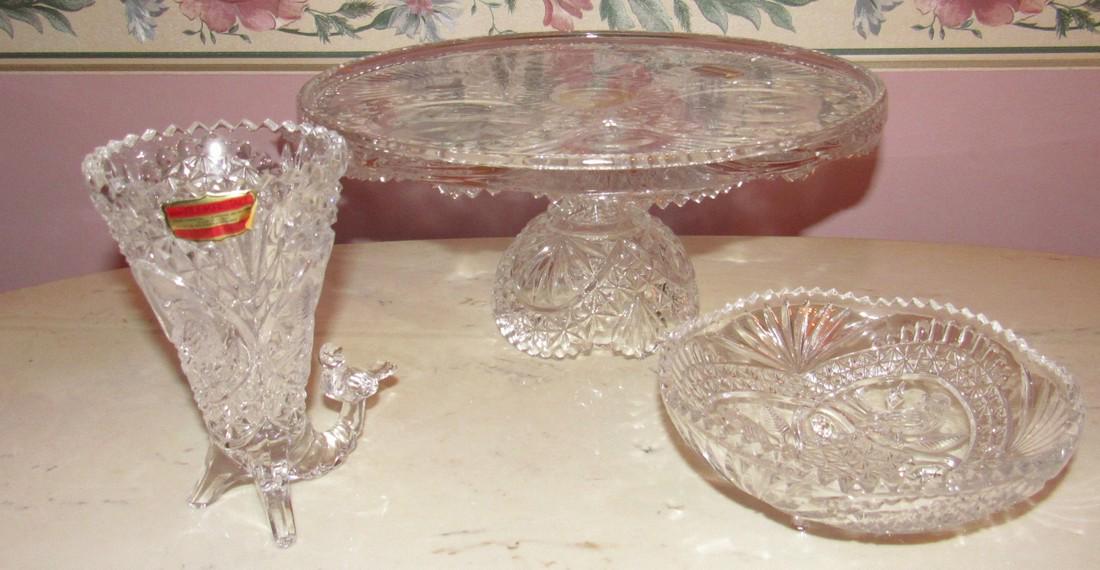 BLEIKRISTALL Crystal Cake Plate Vase & Candy Dish (1 of 8)