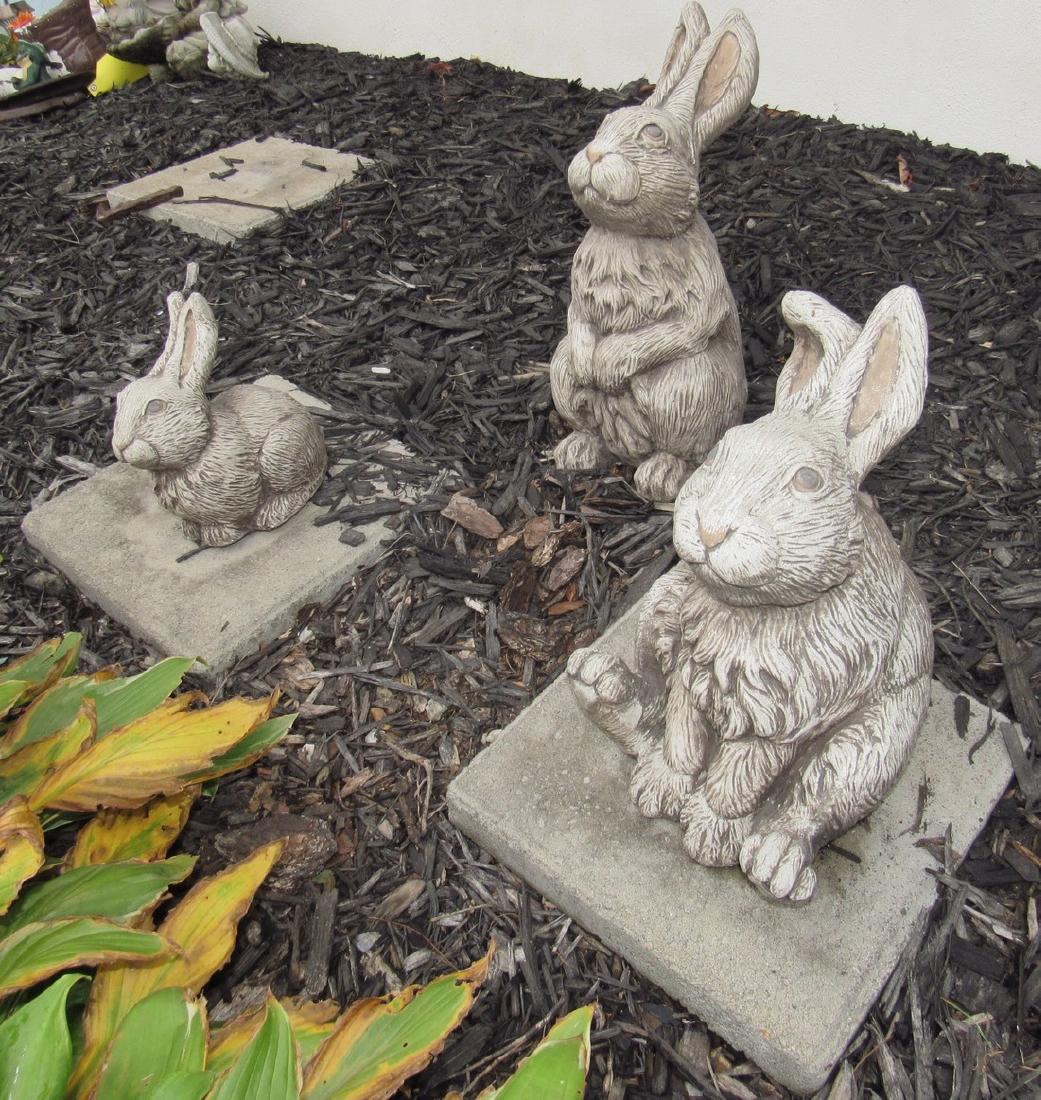 Concrete Outdoor Rabbit Decorations Statues (1 of 1)