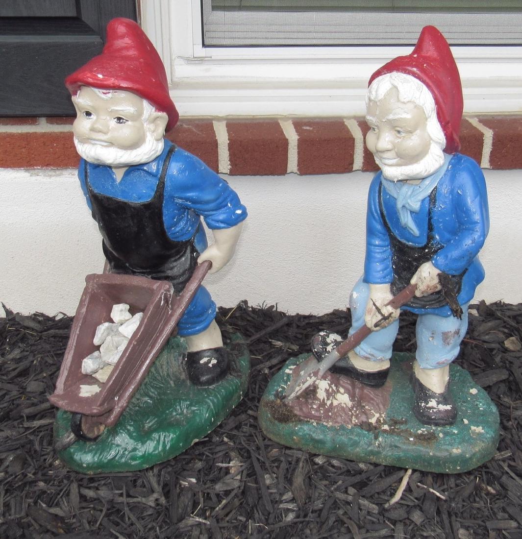2 21" Concrete Gnomes Outdoor Statues (1 of 2)