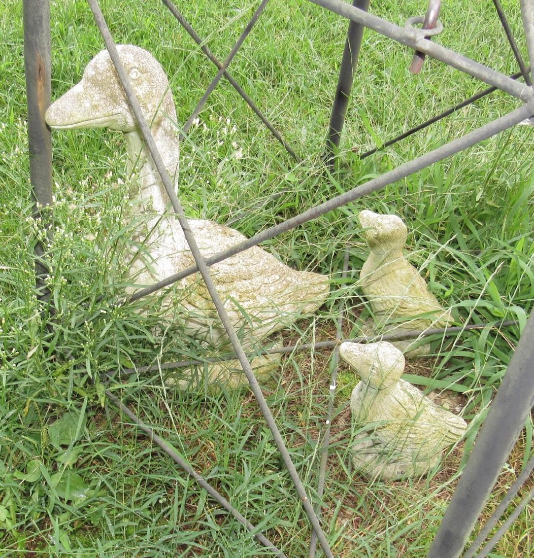 3 Concrete Ducks Outdoor Yard Decorations Statues (1 of 1)
