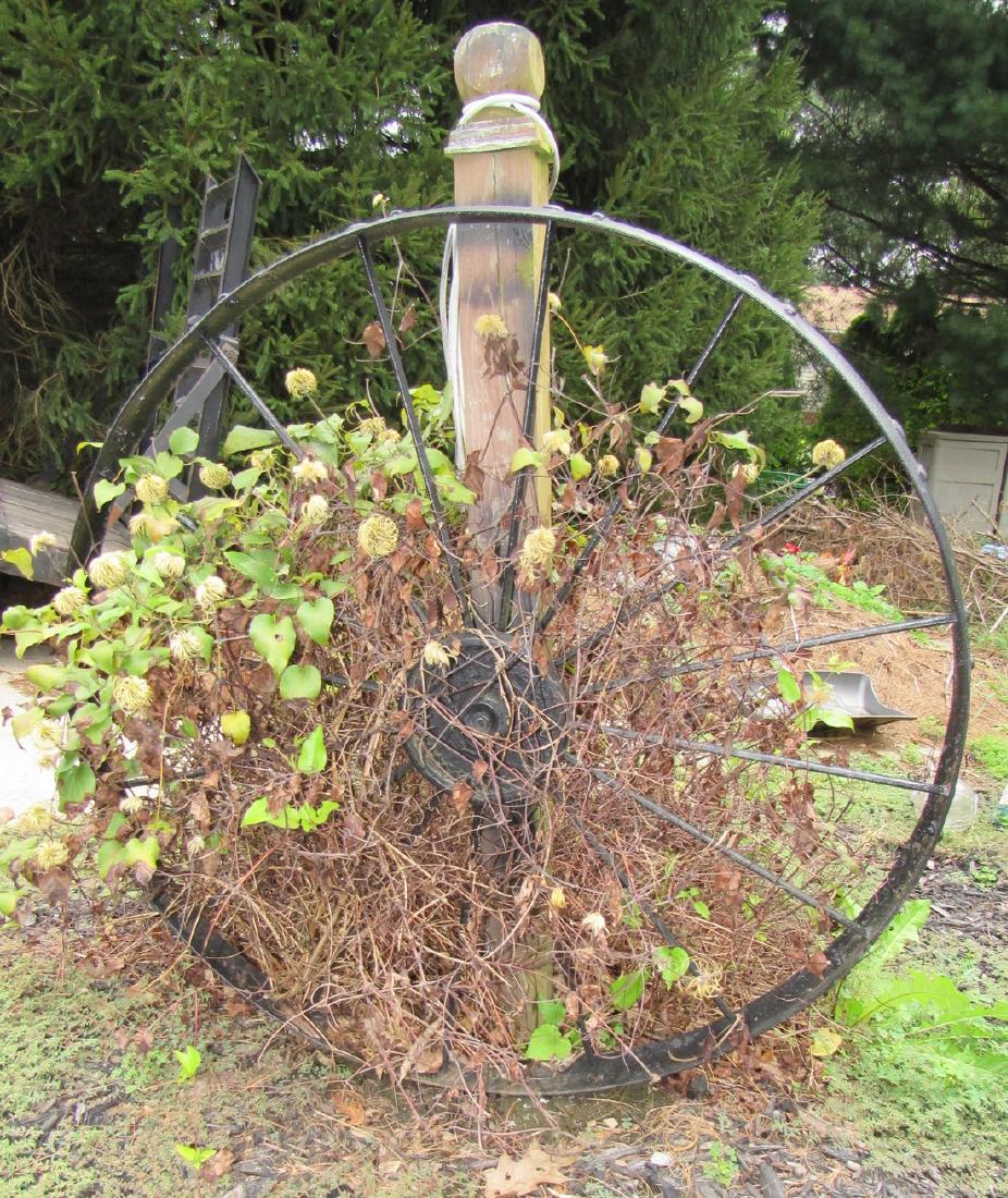 Antique Steel Wagon Wheel (1 of 2)