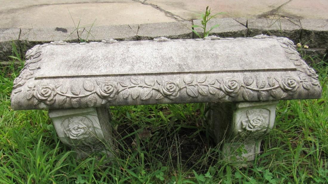 Concrete Garden Bench (1 of 2)