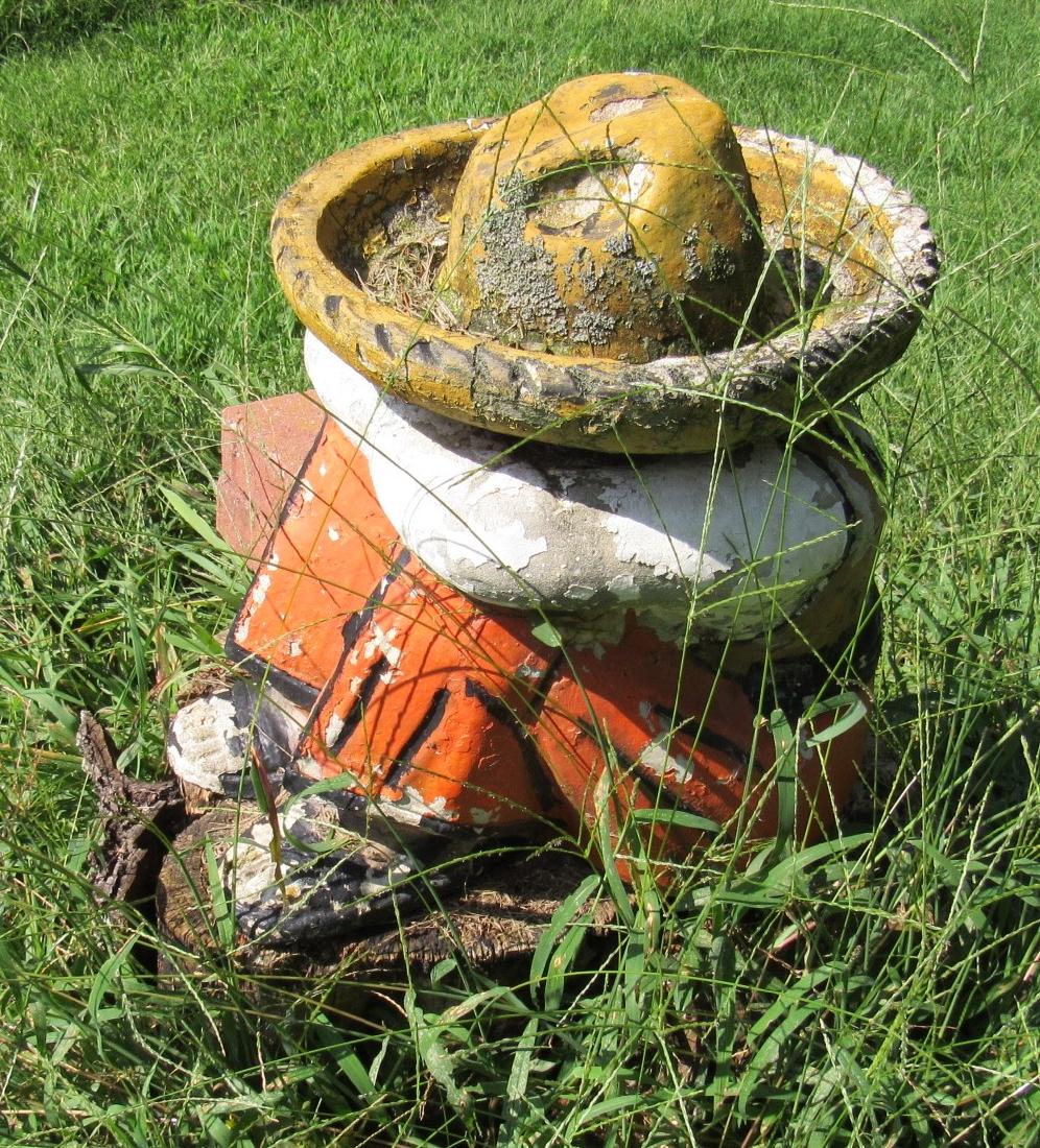 2 Piece Concrete Mexican Statue (1 of 2)