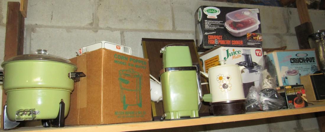 Shelf full of Misc Kitchen Appliances Kitchenware (1 of 3)