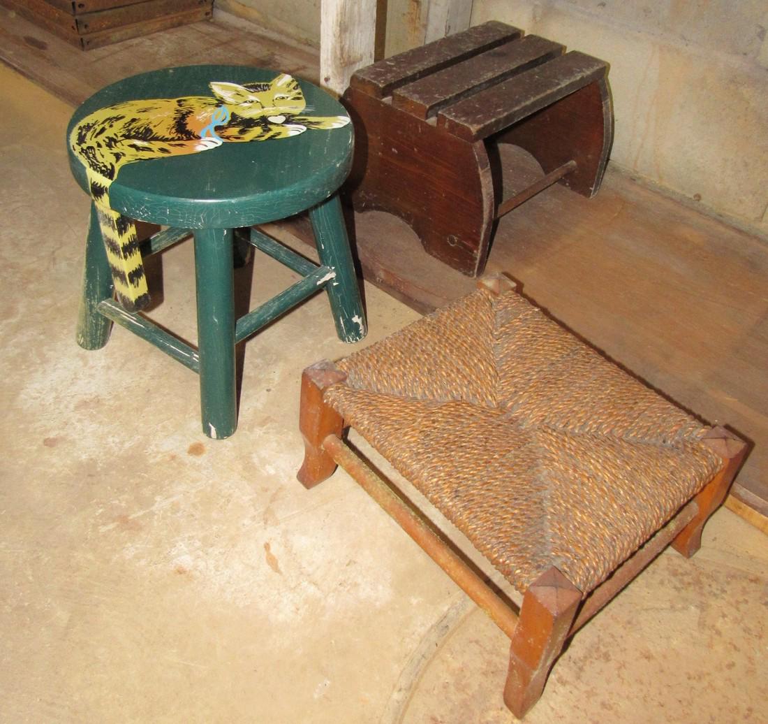 Lot of 3 Stools (1 of 2)