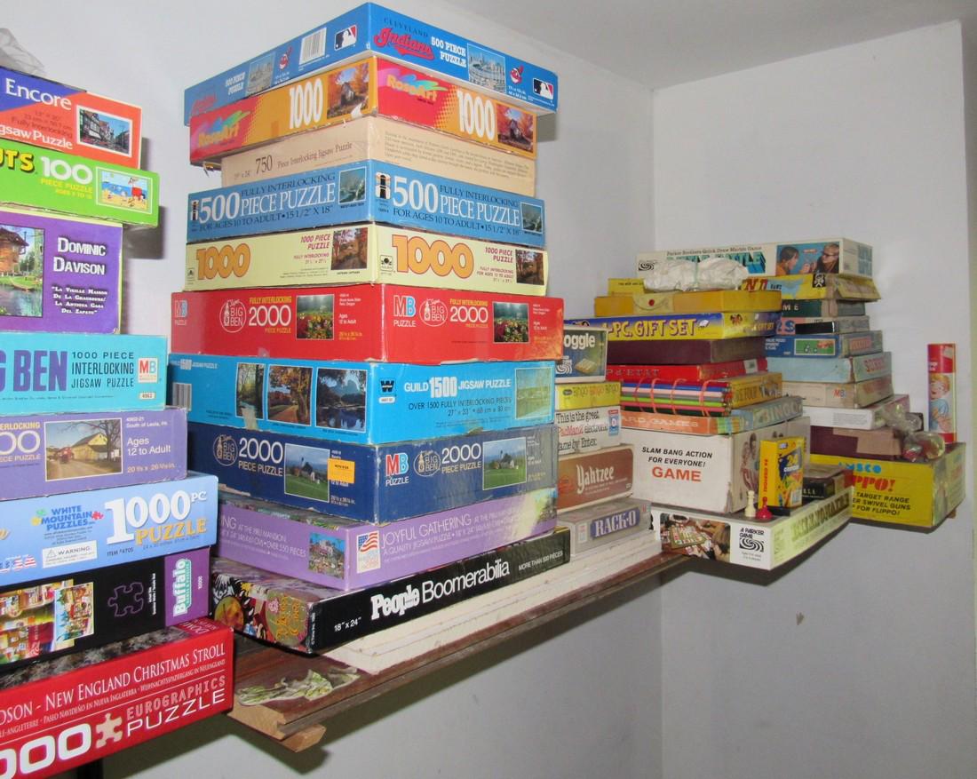 Lot of Vintage Board Games & Puzzles: Getting all pictured