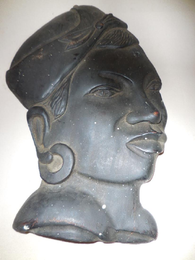 African Wood Head Wall Mount (1 of 1)