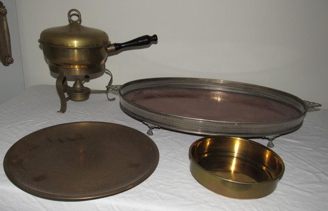 Brass Platter Warmer & Serving Tray (1 of 3)