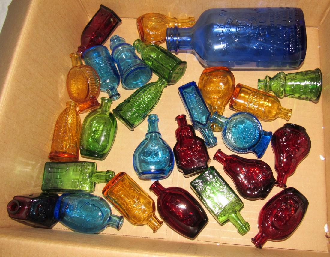 Box of Miniture Bottles: Approx. 3" tall