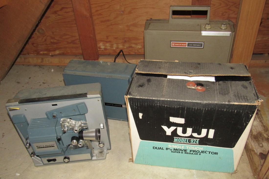 Yuji Bell & Howell Projectors & 323 Turntables (1 of 3)
