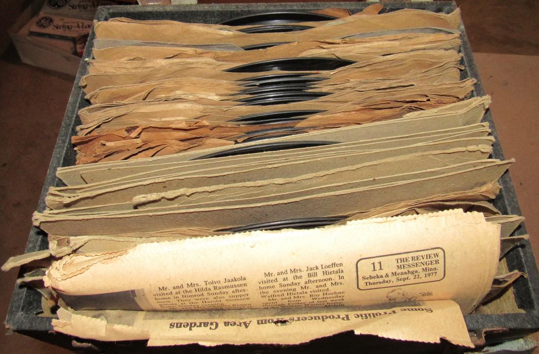 Box full of Columbia Victor & Blue Bird Records (1 of 4)