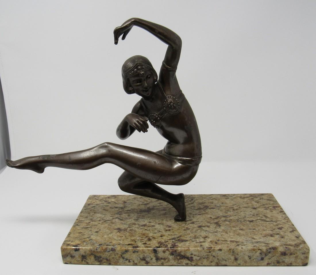 Pot Metal Ballerina Figure w/ Bronze Finish (1 of 2)