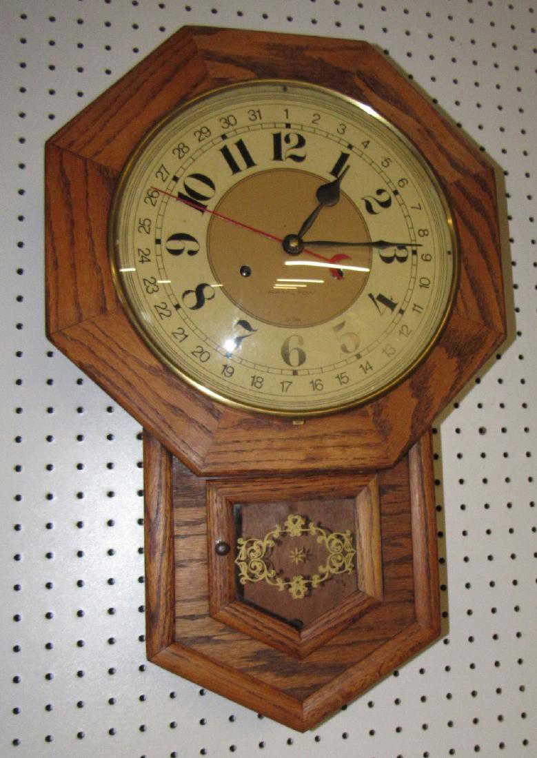 Hamilton 31 Day SchoolHouse Wall Clock