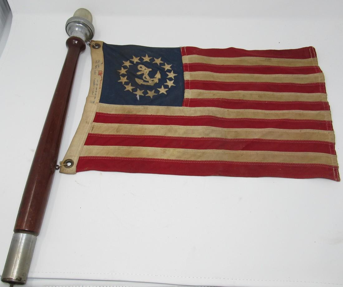 Vintage Nautical Boat Light & American Flag (1 of 7)