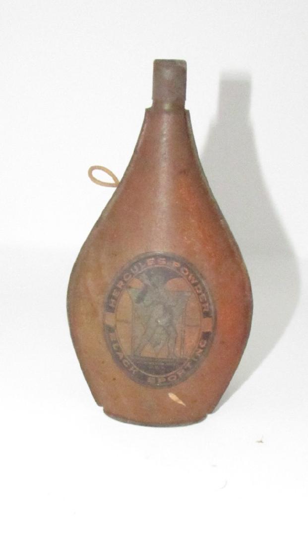Hercules Black Sporting Powder Tin Flask (1 of 5)