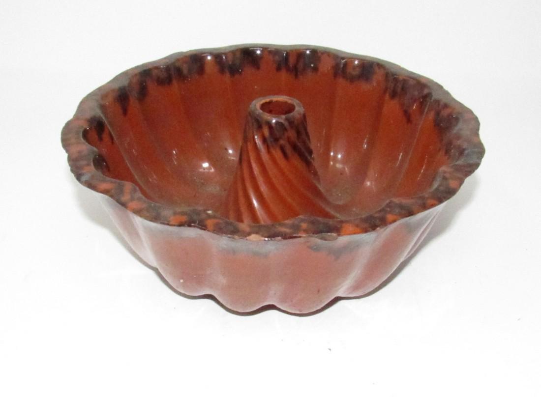 Antique #8 Redware Cake Mold (1 of 7)