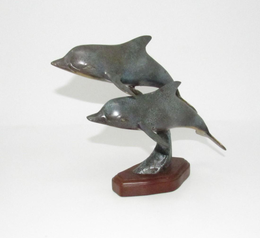 Brass Dolphin Sculpture (1 of 4)