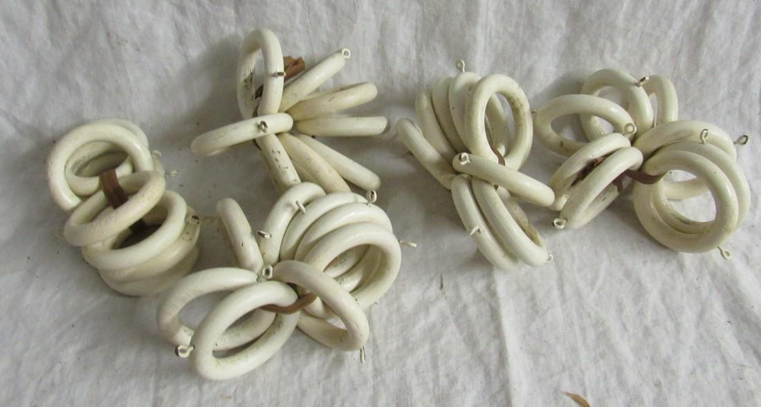 Round Wooden Curtain Holders: Approx. 2 3/4" in diameter. Getting all 40