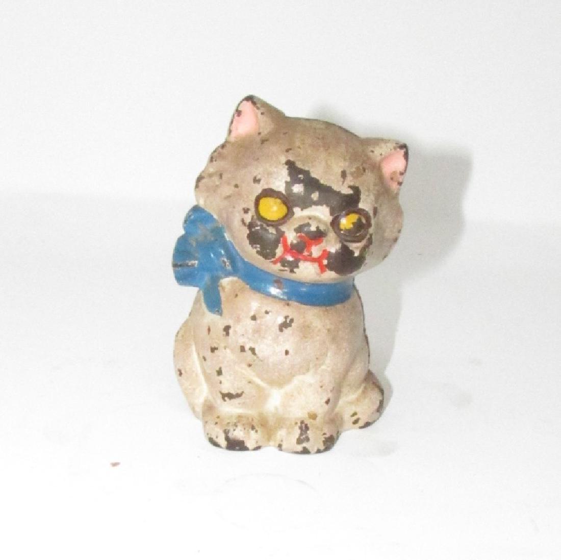 Painted Cast Iron Cat Bank (1 of 3)