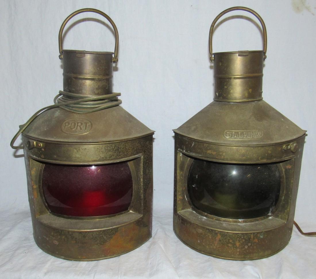 Brass Starboard & Port Electrified Nautical Boat (1 of 3)