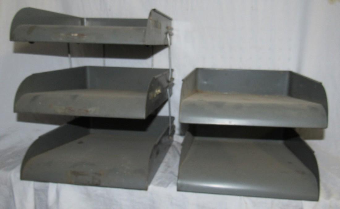Vintage Industrial Metal Paper Bins (1 of 2)