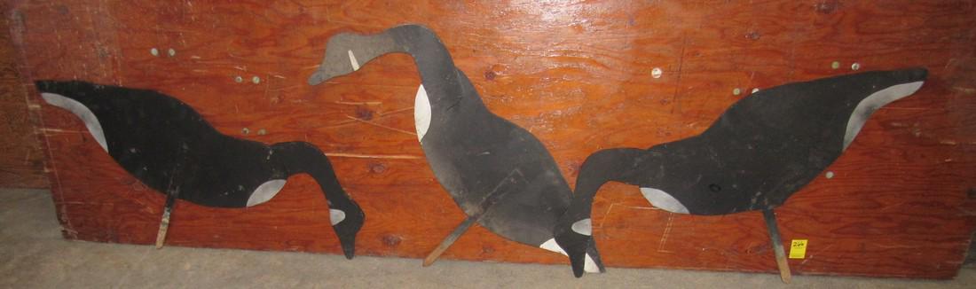 3 Wooden Geese Decoys / Yard Decorations (1 of 3)
