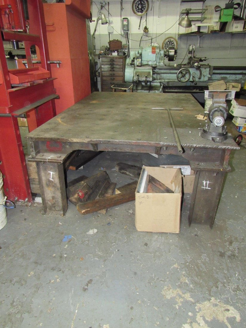 4x6 Acorn Welding Table: Apprx. 4'x 6'x 2' tall. DOES NOT INCLUDE VISE . BUYER WILL NEED TO PICK THIS ITEM UP IN ROSELLE PARK NJ on Tuesday October 23rd From 10am-7pm . Must bring own help and tools for removing items from bu