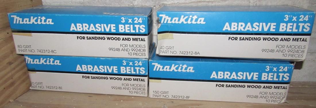 Makita 3" x 24" Abrasive Belts for 9924B & 9924DB: New !