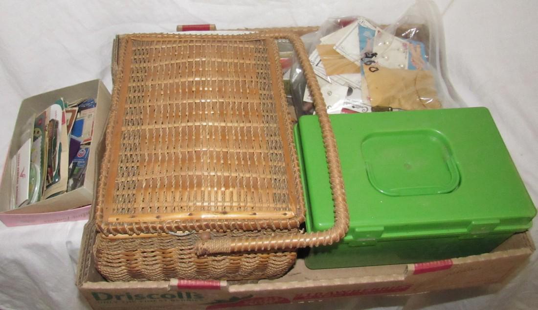 Buttons Sewing Basket Accessories Lot (1 of 8)