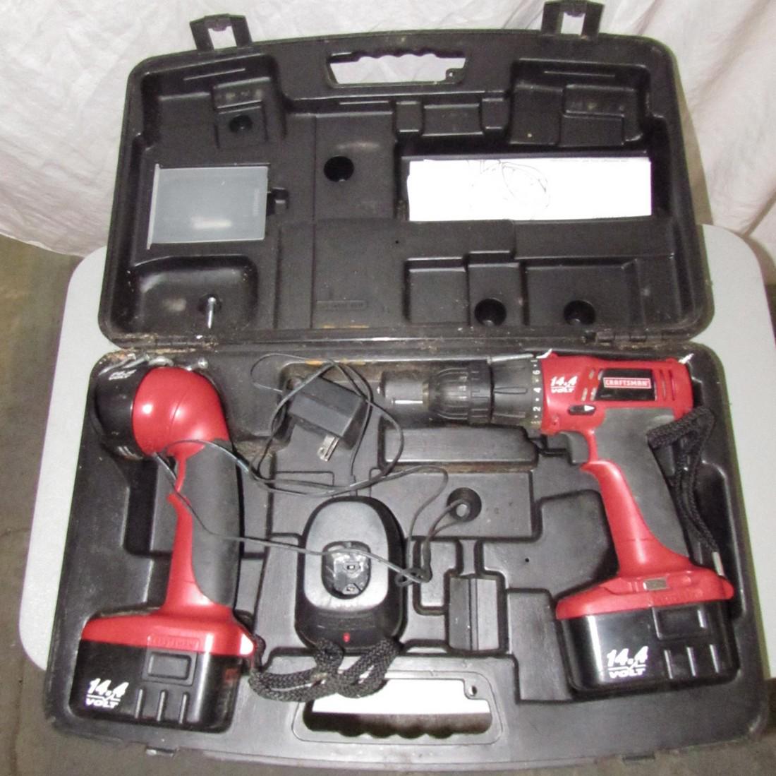 Craftsman 14.4v Cordless Drill & Flashlight (1 of 1)